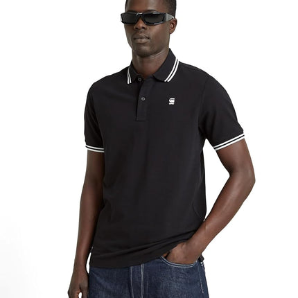 G-STAR Men's Dunda Overdyed Slim Polo, Black (dk b