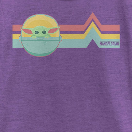 Camiseta de niña con cuello redondo y diseño de "The Mandalorian" (El Niño) de STAR WARS, color Pur Berry, talla M