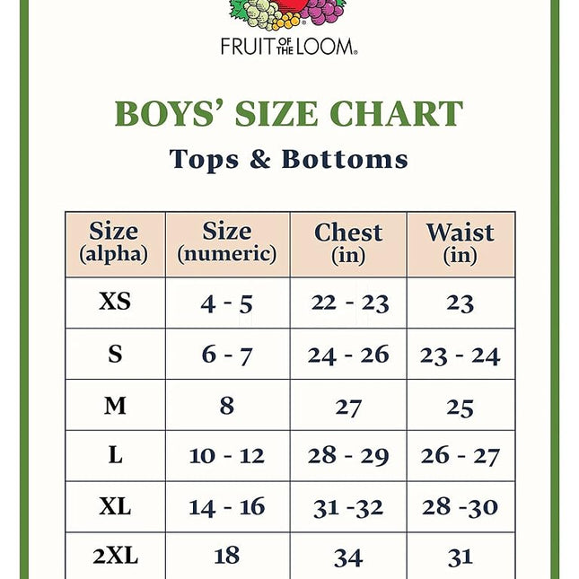 Fruit of the Loom boys12000BFleece Full Zip Hoodie Sweatshirt Long Sleeves Shirt - Multicolor - XS