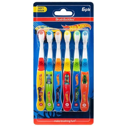 Brush Buddies 6-Pack Hot Wheels Toothbrush for Kid