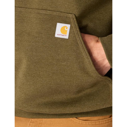 Carhartt Men's Loose Fit Midweight Logo Sleeve Graphic Sweatshirt, Burnished Logs Heather, L