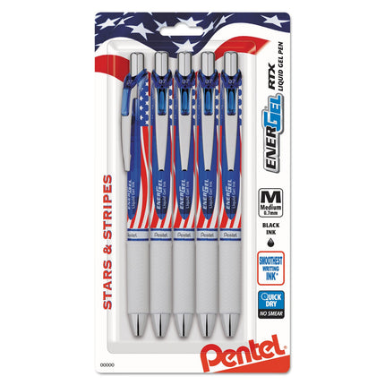 EnerGel RTX Retractable Liquid Gel Pen, Black Ink,