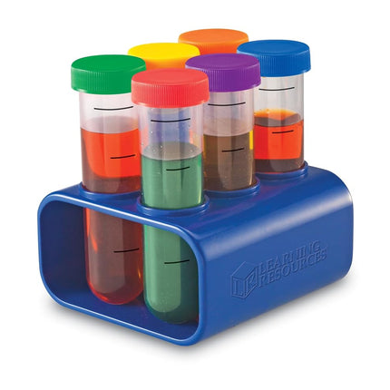 Learning Resources Primary Science Jumbo Test Tubes with Stand, Set of 6 Tubes, Science for Kids, Chemistry Set for Kids, Ages 3+