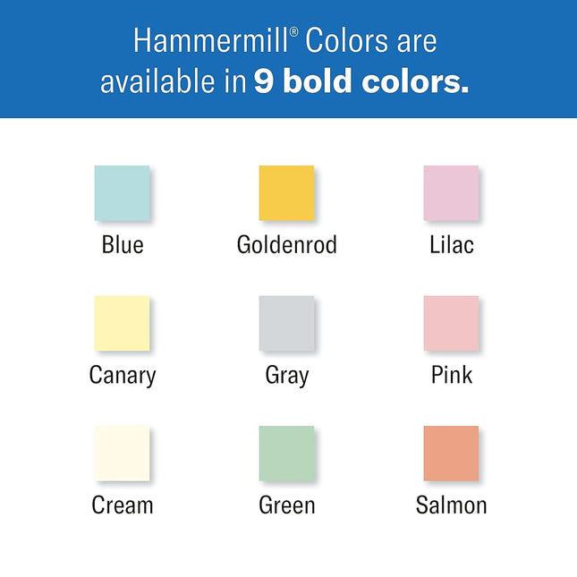 Hammermill Paper, Colors Pink, 20lb, 8.5 x1 4, Legal, 5000 Sheets / 10 Ream Case (103390C), Made in The USA