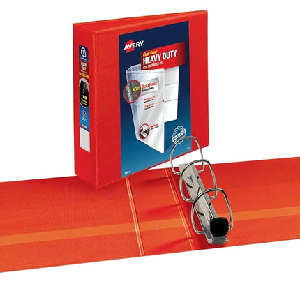 Classeur à anneaux Avery Heavy-Duty View 3, anneaux EZD One Touch de 3 pouces, dos de 3,5 pouces, 1 classeur rouge (79325)