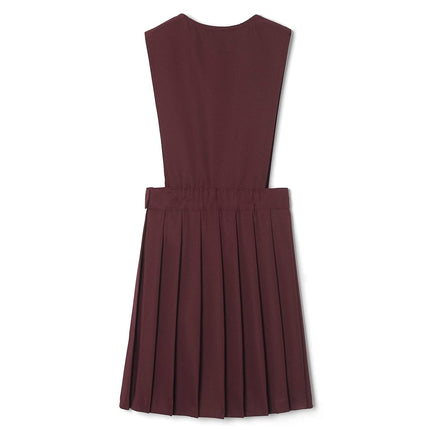 French Toast Girls' V-Neck Jumper School Uniform Dress, Burgundy, 14
