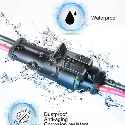 NAOEVO 2 Pin Connector Waterproof, 16 AWG 2 Wire Connectors, Automotive Electrical Connectors Male and Female Way with Heat Shrink Tubing for Car Truck Boat Wire Connection, 6 Kits