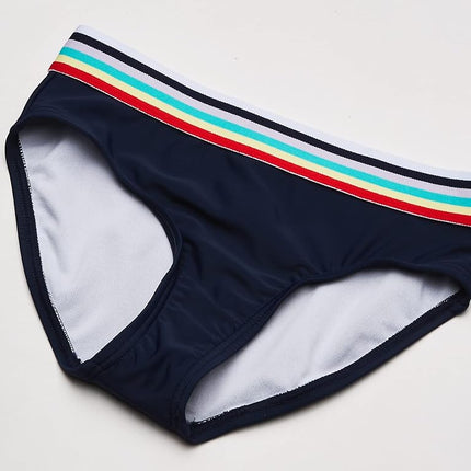 Kanu Surf Girls UPF 50+ Beach Sport Athletic Bikini Swimsuit, Tanya Navy, 14