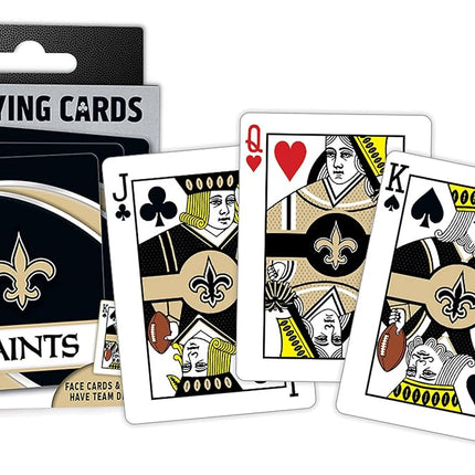 Masterpieces Family Games - NFL New Orleans Saints Playing Cards - Officially Licensed Playing Card Deck For Adults, Kids, And Family