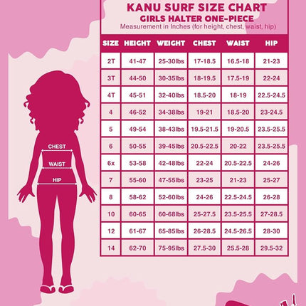 Traje de baño de una pieza con cuello halter deportivo de playa Kanu Surf Jasmine para niñas, Paige Floral Purple, 8