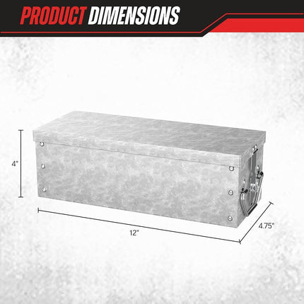 Stalwart 75-005 Metal Storage Lock Box, 12"