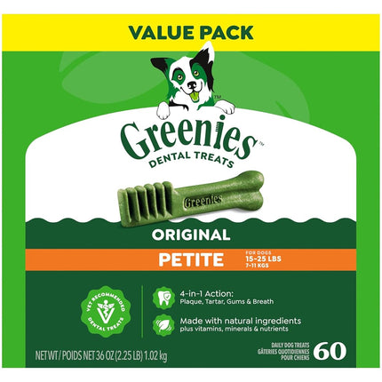 Greenies Canine Petite Dental Dog Treats Original 