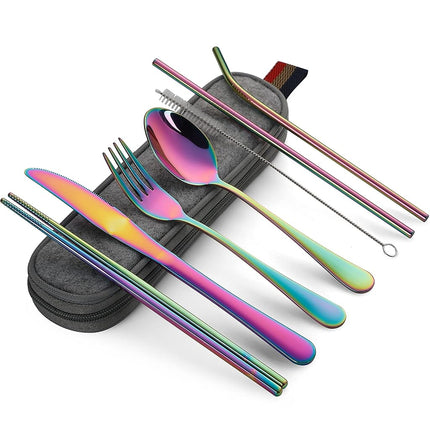 DEVICO Portable Utensils, Travel Camping Cutlery S