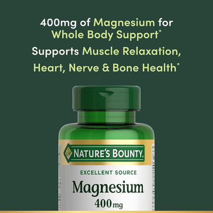 Nature's Bounty Magnesium 400 mg, 75 Softgels