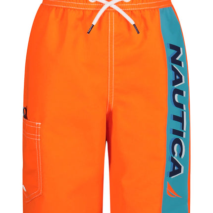 Nautica Boys 4-7 Swim Trunk, in Motion Neon Orange