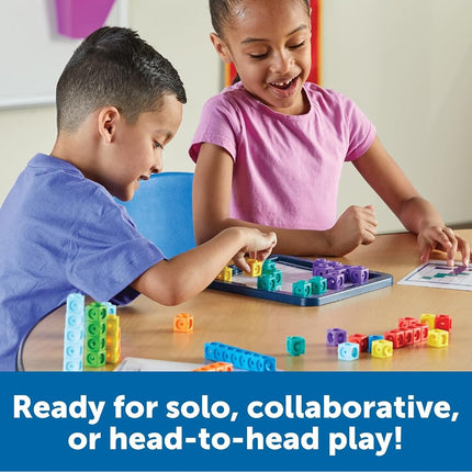 Learning Resources MathLink Cubes Brain Puzzle Challenge - 80 Piece Linking and Connecting Cubes Maths Manipulative For Counting, Ages 5+