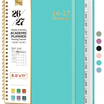 Taja Planner 2026-2027, 8.5" x 11" Calendar Planne