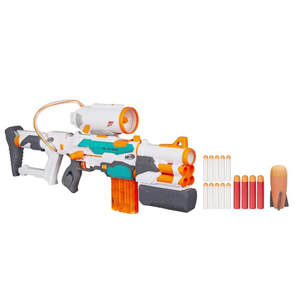 Nerf Modulus Tri-Strike Blaster - Create 3 Different Blasters - Fire Elite, Mega, or Rocket Darts - Comes with Barrel, Stock, Darts