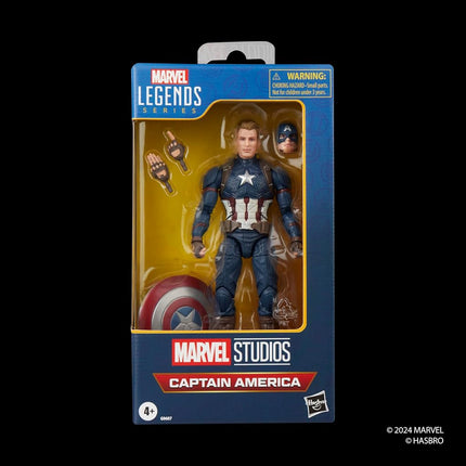 Marvel Legends Series Captain America, Avengers: Endgame Collectible 15-cm Action Figure, Red, White, Blue