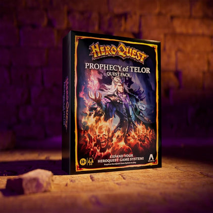 Avalon Hill Hasbro Gaming HeroQuest Prophecy of Telor Quest Pack | Requires HeroQuest Game System to Play | Dungeon Crawler Games | Ages 14+ | 2-5 Players | Strategy Games