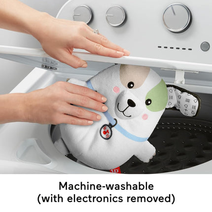 Fisher-Price Baby Plush Toy Calming Vibes Puppy Soother Portable Sound Machine for Newborns, HTJ68