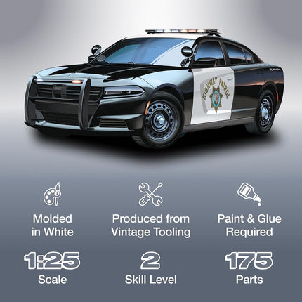 AMT 2021 Dodge Charger Police Pursuit 1:25 Scale Model Kits