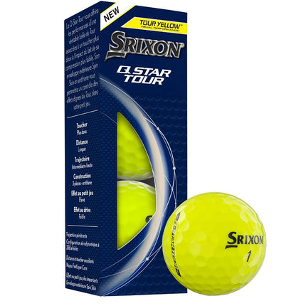 Srixon, New Q-Star Tour 5 2024 - Dozen Golf Balls - Soft Feel, Spin, Performance and Power - 3 Pieces - Urethane - Premium Golf Accessories and Golf Gifts, Yellow
