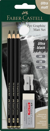 Faber-Castell Pitt Graphite Matt Pencils Set, Incl