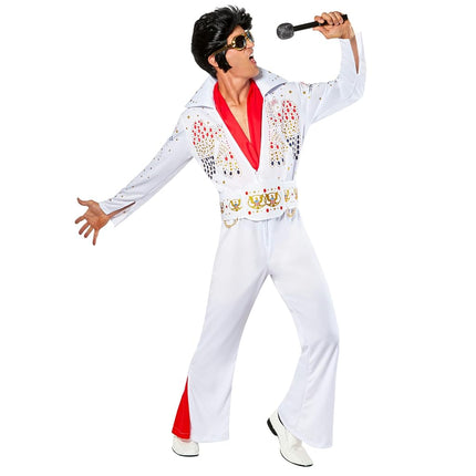 Rubies 889050L Elvis Deluxe Ad Costume, white, L Halloween Halloween
