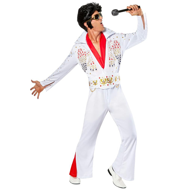 Rubies 889050L Elvis Deluxe Ad Costume, white, L Halloween Halloween
