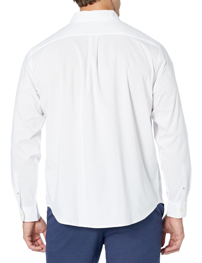 Dockers Men's Classic Fit Long Sleeve Signature Comfort Flex Shirt (Standard and Big & Tall) Button, Paper White, XXL