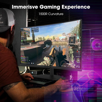 Sceptre 27" Curved Gaming Monitor 1500R 100Hz HDMI X2 DisplayPort 1ms 100% sRGB, Built-in Speakers Black 2024 (C275W-FW100T)
