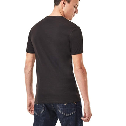 G-STAR Men's Base T-Shirt 2-Pack, Black (Black D07205-124-990), L