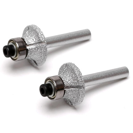 ILOVETOOL Brazed Diamond Radius Bits 1/4 Head Bullnose Profile Wheel 1/4 Shank for Granite Stone