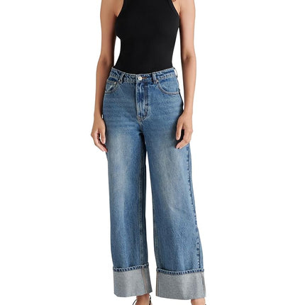 Steve Madden Women's Apparel Noelie Pant Jeans, Blue, 24
