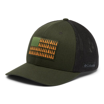 Columbia Unisex's Tree Flag Mesh Ball Cap, Greensc
