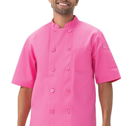 Chef Works Volnay Unisex Chef Coat, Hot Pink, X-Small