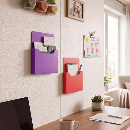 Gilprop 8 Pack Magnetic File Folder Holder for Whiteboard Classroom Storage