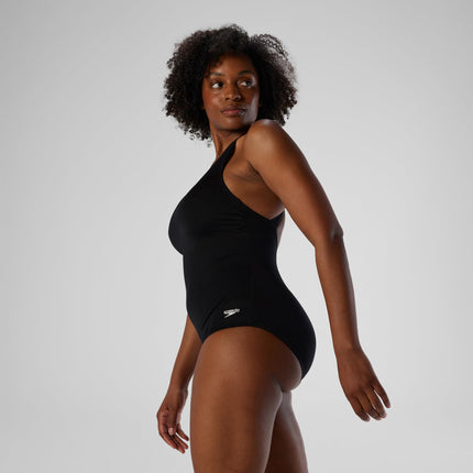 Speedo Unisex's Plus Moderate Ultra Back 1 Pc, Black, 26
