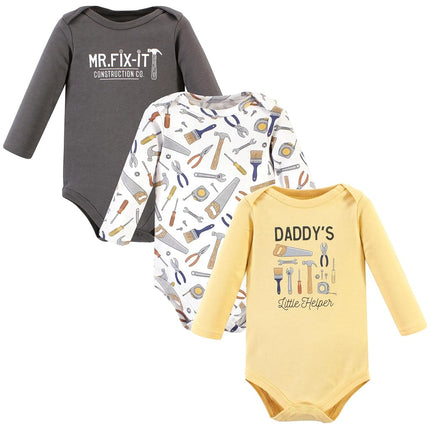 Hudson Baby grenouillères à manches longues en coton unisexe pour bébé, chantier de construction, 3-6 mois