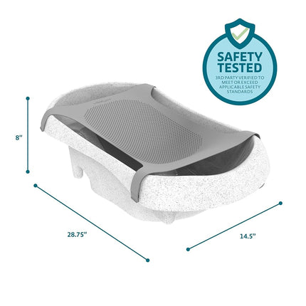 La bañera para recién nacidos The First Years First Suds – Bañera para bebés de 3 etapas con asiento suave y antideslizante – Desde el nacimiento hasta las 25 libras
