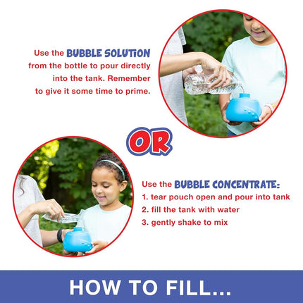 Little Kids FUBBLES NO Spill Funfiniti Bubble Machine | Blows One Hour of Non Stop Bubbles | Toy Set Includes 36oz of Non Toxic Refill Solution (99456E)
