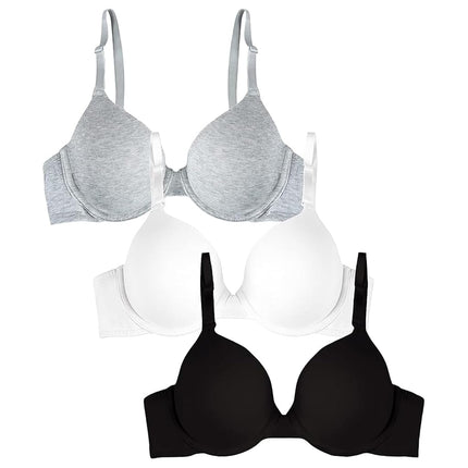 Fruit of the Loom Women's T-Shirt Bra, Opaque, Bla