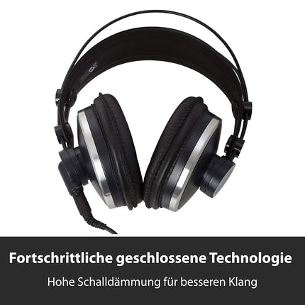 AKG K271MKII Over Ear Closed Back Headphones, Versatile design, High performance build, Exceptional isolation - Black & Blue