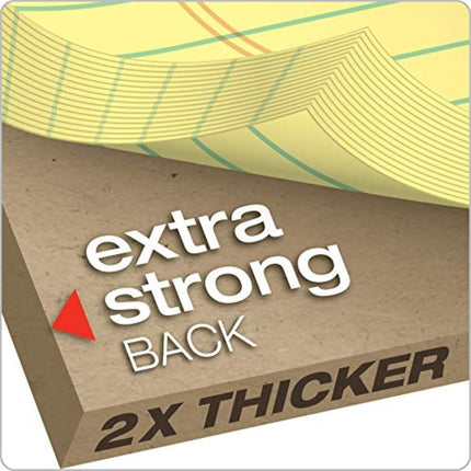 TOPS Docket Writing Pads, 8-1/2" x 14", Legal Rule, Canary Paper, 50 Sheets, 12 Pack (63580)