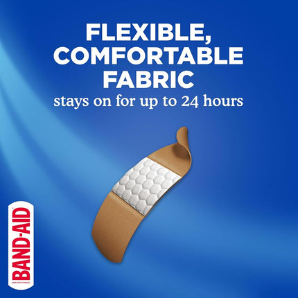 Band-Aid Brand Flexible Fabric Adhesive Bandages For Minor Wound Care, 100 Count