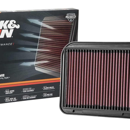 K&N Engine Air Filter: High Performance, Premium, Washable, Panel Filter: 2003-2019 (ASX, Grandis, Outlander, Eclipse Cross, Lancer, RVR, Evolution, 4008), 33-3015