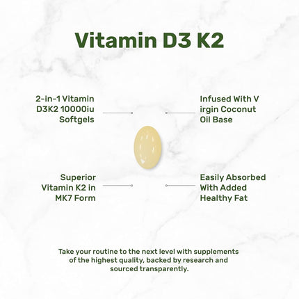 Sunshine Vitamin D - Vitamin D3 10000 IU, 360 Softgels, One Year Supply, Support Healthy Muscle, Bones, Teeth and Immune System - Extra Strength Vitamin D Supplements