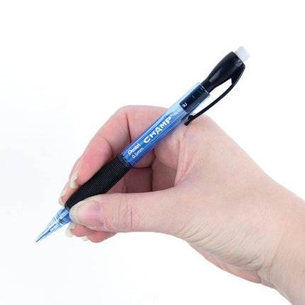 Lápiz Pentel Champ, Portaminas, Mina de 0.5 mm, Barril Azul, Caja de 12 (AL15C)