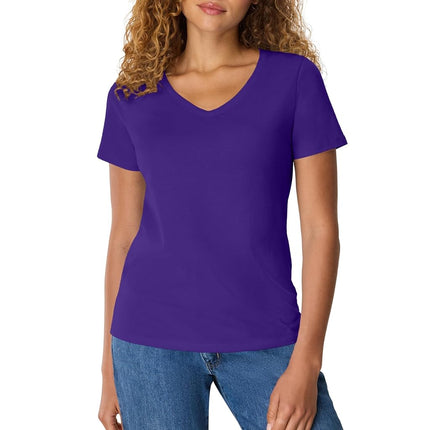Hanes Perfect-T V-Neck T-Shirt, Cotton Short Sleev